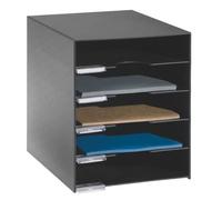 Paperflow Présentoir Trieur pour 5 Boîtes, Noir