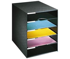 Paperflow Présentoir Trieur pour 5 Boîtes, Noir