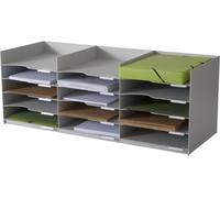 PAPERFLOW Station de tri boîte à formulaires 15 cases pour 240 x 320 mm gris