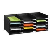 PAPERFLOW Station de tri noire avec 15 casiers
