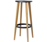 PAPERFLOW Tabouret de bar "WOODY" set de 2 pièces blanc