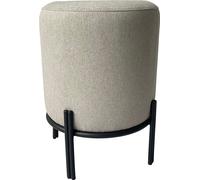 PAPERFLOW tabouret NEST, rond, revêtement en tissu : gris bâti en acier noir revêtu par poudre, avec protection