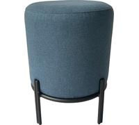 PAPERFLOW tabouret NEST, rond, revêtement tissu : bleu bâti en acier noir laqué époxy, avec protection