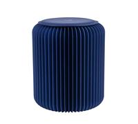 Paperflow Tabouret pliable Flexistool design accordéon H. 42 avec son coussin - Bleu