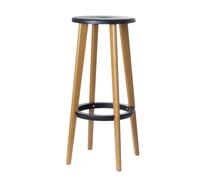 Tabouret de bar 'WOODY', ensemble de 2, noir