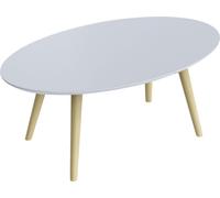 PAPERFLOW TBS85.23.13 PAPERFLOW Table d'appoint SCANDI blanc ovale