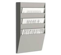 Paperflow Trieur Horizontal 6 Cases A4, Coloris Gris - Dimensions L31,1 X H50,2 X P7,9 Cm