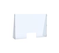 Paperflow Vitre de protection Plexiglass H.68 x L.98 x P.23,5 cm avec encoche passe documents - Epaisseur 4 mm