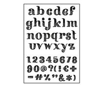 Paperfuel Tampon transparent Motif lettres de l'alphabet Get Them Rayures Format A6