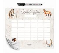 Paperlane by Essi Calendrier autocollant A4 - Effaçable et réutilisable - Planning horaire licorne pour enfants - Film adhésif inscriptible avec stylo - Pour l'école, l'école primaire et la rentrée