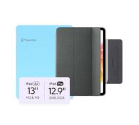 Paperlike Folio Case pour iPad Air 13” (M3 2025 / M2 2024) & iPad Pro 12.9” (2018-2023) - Fin, léger Huille, Compatible Charge Apple Pencil, Auto Sleep/Wake