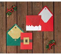 Papermania 5 x 7 Cartes et Enveloppes Texturées (50PK 240Gsm) - Rouge et Vert