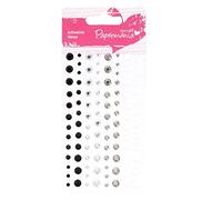 Papermania Assortiment de Pierres Adhésives (104 Pièces) - Monochrome