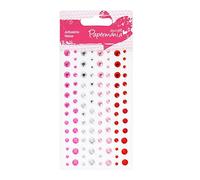 Papermania Assortiment de Pierres Adhésives (104 Pièces) - Rouge Ardent