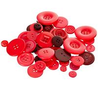 Papermania Boutons Assortis (250G) - Rouge