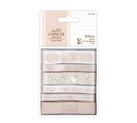 Papermania Capsule Lot de 6 Rubans Oyster Blush 1 m