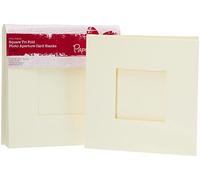 Papermania Cartes à Ouverture Carrée/Enveloppes à fenêtre à Trois Volets (10PK 300Gsm) - Crème