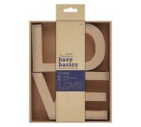 Papermania Docrafts 3D Letters Box of 4 - Love, Brown