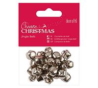 Papermania Docrafts Create Christmas Jingle Bells - Tailles Assorties Argent (30pcs)