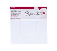 Papermania Fenêtre Tri-Fold à Cartes et Enveloppes Carrées (10PK 300Gsm) - Blanc