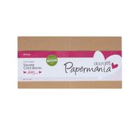 Papermania flans de Cartes Carrées (50PK) - Kraft Recyclé