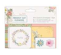 Papermania Fleurs fraîchement coupées Mini Cartes et enveloppes (Lot de 10), Papier, Multicolore, 16 x 15 x 0.6 cm