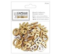 Papermania Lettres adhésives en Bois Métallisées 81 Pièces