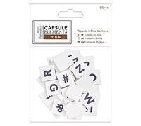 Papermania Lettres de Tuiles en Bois (30pcs) - Elements Wood