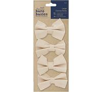 Papermania Lot de 4 Bare Basics Grand nœuds sur Toile, Beige