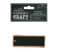 Papermania Lot de 6 étiquettes Tableau Noir en Toile de Jute, Noir