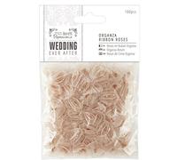 Papermania Lot de Ruban en Organza pour Mariage Roses, Or Antique