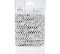 Papermania Mariage Jumbo Crochet Trim, Argent