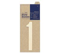 Papermania Numéro en Bois Adhésif Bare Basics - 1
