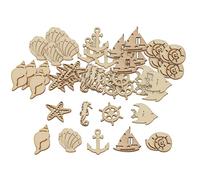 Papermania Wooden Shapes - Nautique - 45 Pièces
