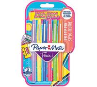 PAPERMATE Blister de 6 feutres d'écriture Flair™ Original, pointe moyenne 0,7 mm Retro 90's assortis
