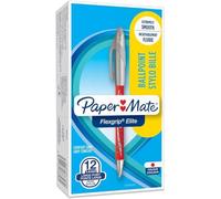 Papermate-Flexgrip Elite-Rouge-stylos à bille, Rouge,12 unités