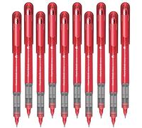 PaperMate InkJoy Lot de 10 stylos roller à encre liquide avec capuchon - Pointe fine 0,5 mm (couleur rouge)