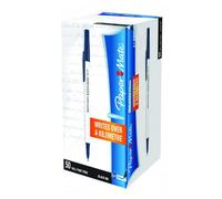 Papermate Kilometrico Stylo à bille moyen pour écriture lisse, 50 pièces, noir