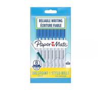 Papermate Lot de 8 stylos bille 045 pointe fine couleurs assorties