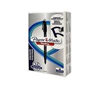 Paper‑Mate Stylo à bille Replay – effaçable à 40° pointe moyenne – Lot de 12 Noir