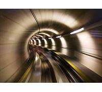 Papermoon WTD Papier peint photo en non-tissé Motif tunnel souterrain Impression numérique avec colle Différentes tailles