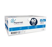 Papernet - Papier Hygiénique Interfolié 420296, Réalisé en Pure Cellulose, Hautement Résistant, 2 Plis, 8 960 Services, 224 Services par Clip, Dimensions du Service 21x11cm