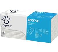 Papernet 400741 Serviettes pliées en C 2-lg cellulose 23x32 cm | Paquet (144 feuilles)