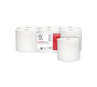 PAPERNET - 417815 - Essuie-Main Rouleau Autocut - Cellulose Pure Gaufrage Wave 2 Plis Blanc - Long. (m): 115 Diam. de coeur (cm): 5.10 Diam. rouleau (cm): 20 Haut. format (cm): 19.70 - 6 unités