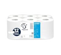 Papernet - Papier Hygiénique Mini Jumbo 401850, 6 Rouleaux de Papier en Pure Cellulose de 169,89m Chacun, 2 Plis, 3.342 Services de 9x30,5 cm