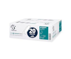 Papernet Dissolve Tech - Serviette Pliée en Z 412041, 5000 Services Jetables en Papier, 1 Plis, Gaufrage Micro, Dimensions Ouvertes 24x20,3cm