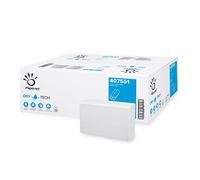 Papernet Dry Tech - Essuie-mains Pliée en Z 407551, 2600 Serviettes Jetables en Papier (130 x 20), 2 Plis, Dimensions Ouvertes 24x20,3 cm, Blanc