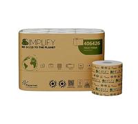 Papernet Papier hygiénique Simplify 406426L – carbone neutre, 12 rouleaux, 2 voiles, 18,15 m