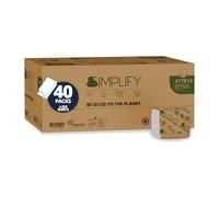 Papernet Simplify - Papier Hygiénique Interfolié Carbon Neutral 417814, Papier Hygiénique Réalisé en Pure Cellulose, Deux Plis, 8 960 Services, 224 Services par Clip, Dimensions du Service 21x11cm
