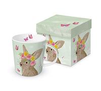Paperproduct Design Tasse à café lapin avec boîte cadeau Vert Mug animaux papillon